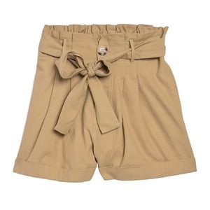 High Waist Paperbag Shorts